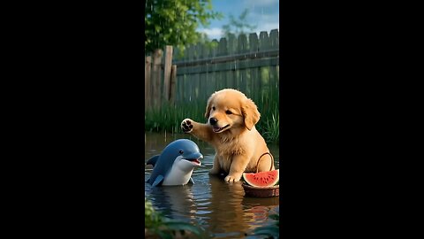 Puppy and Dolfin Friendship