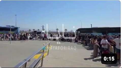 🇮🇱⛵️ A massive crowd of Zionists queues to board rescue ships bound for Cyprus