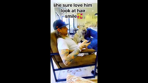 she sure love him look at here smile 🥰