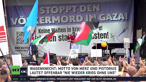 Berlin: Wagenknecht ruft zu Protest gegen Israels Gaza-Politik und Aufrüstung auf