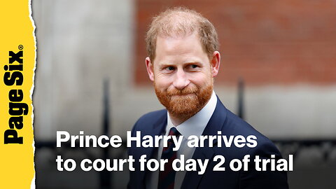 Prince Harry arrives to court for day two of trial against Associated Newspapers