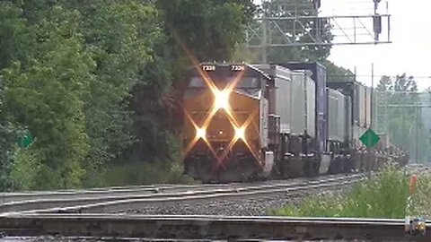 Two CSX Trains Back-to-Back | M635 Westbound & I018-12 Eastbound