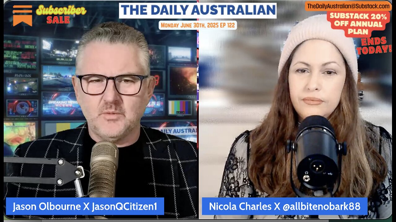 The Daily Australia EP122 Mon June 30th, 2025 with Nicola Charles and Jason Olbourne