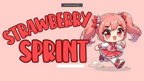Strawberry Sprint - Browser Gameplay [1+ Min, 1080p60fps]