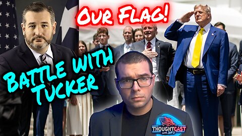 Trump Raises USA Flag at whitehouse. Cruz battles Tucker Carlson. Fed Screws us TC 6/18/25