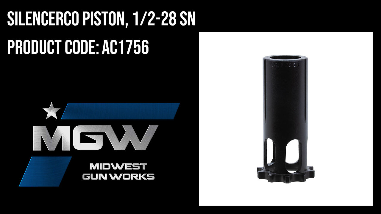 SilencerCo Piston, 1/2-28 SN - AC1756