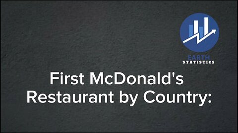 First McDonald's Restaurant by Country...