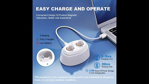 Rechargeable sound amplifier, adult hearing amplifier