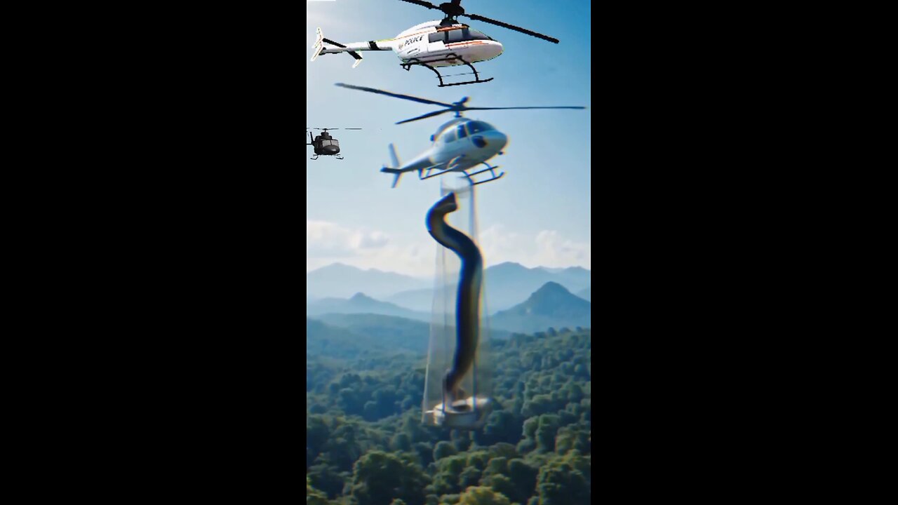 "Helicopter vs Snake: Jaw-Dropping Encounter! 🛸🐍"