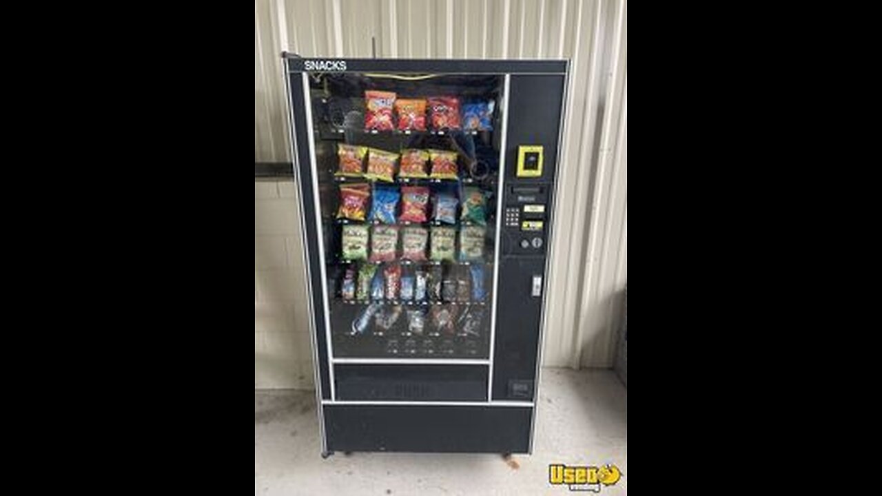 Automatic Products Glass 5 Wide Front Snack Vending Machine For Sale in Florida!