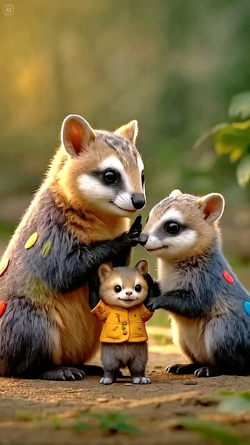 They created a loving family with technology. #birds #amazinganimals #arcticanimal