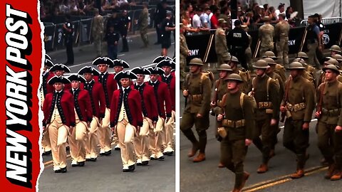 Honoring America’s Military past: Soldiers march in historic uniforms