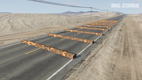 Cars vs 100 Fallen Trees Challenge #1 in BeamNG Drive!