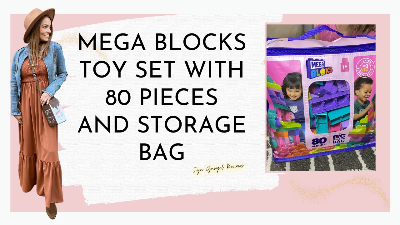 Mega Blocks Toy set with 80 pieces and storage bag review
