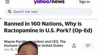 Pork in America are being feed drugs so toxic there even illegal in China