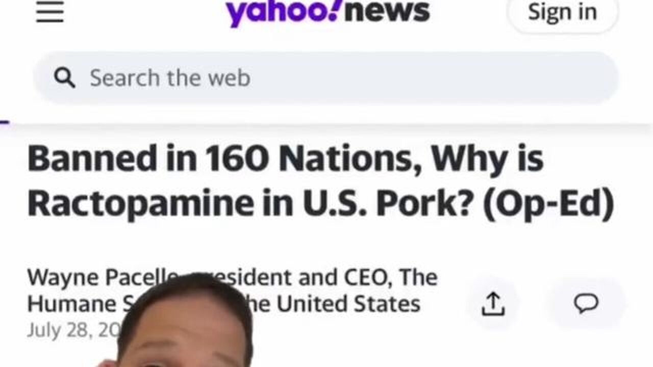 Pork in America are being feed drugs so toxic there even illegal in China