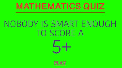 Mathematics Quiz