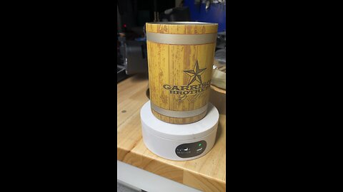 Custom laser engraved and painted whiskey barrel