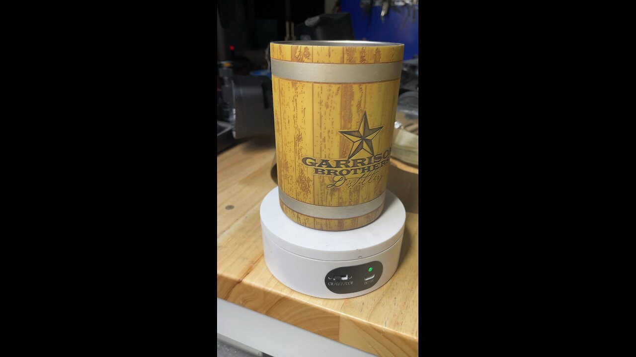 Custom laser engraved and painted whiskey barrel
