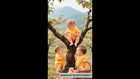 Kids Catching Falling Fruits – Adorable & Hilarious Reactions!