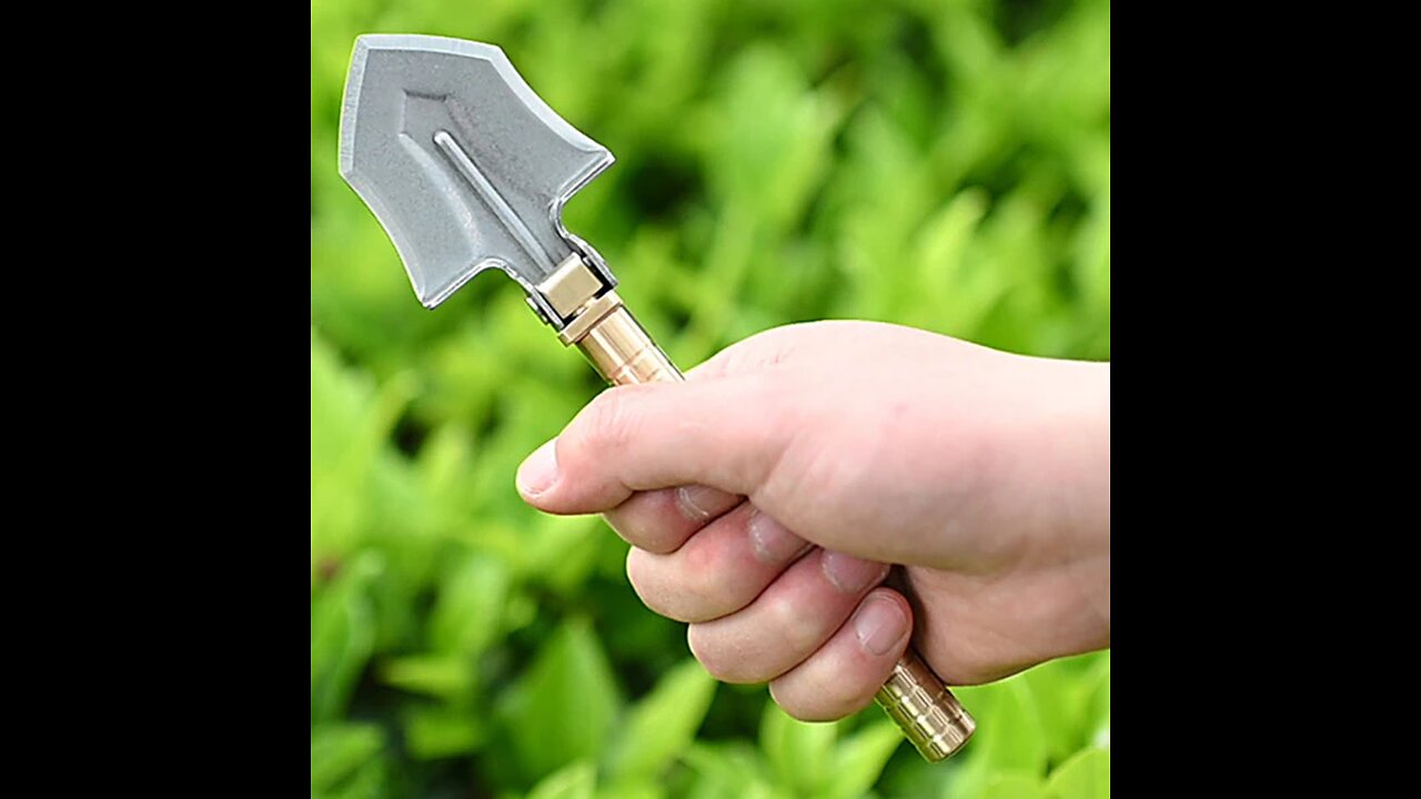 3-in-1 Multi-Function Mini Shovel & Hoe, with Built-in Compass, for Gardening, Survival, Hiking