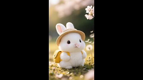 cute rabbit viral video ai 3d