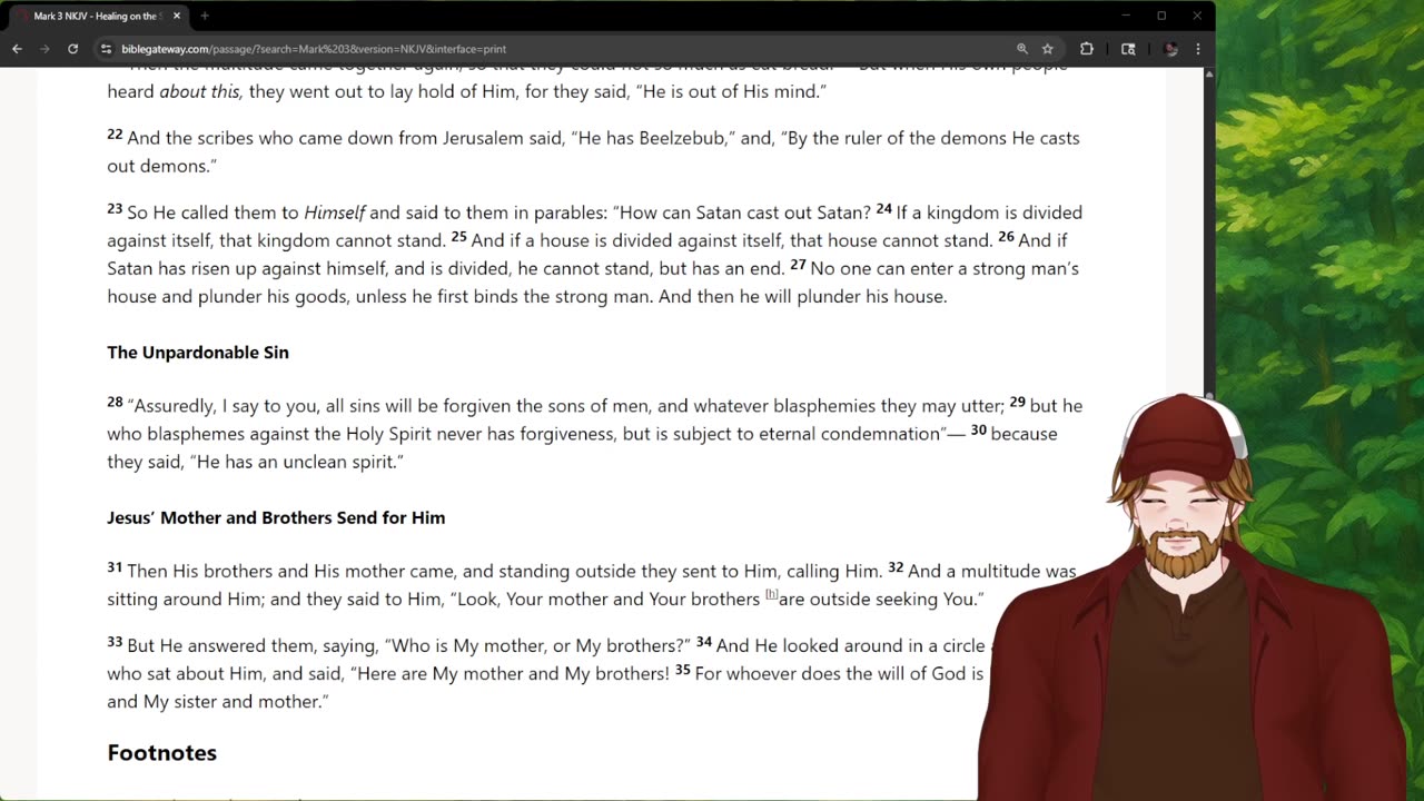 Forest and Fields Daily reading: Mark 3