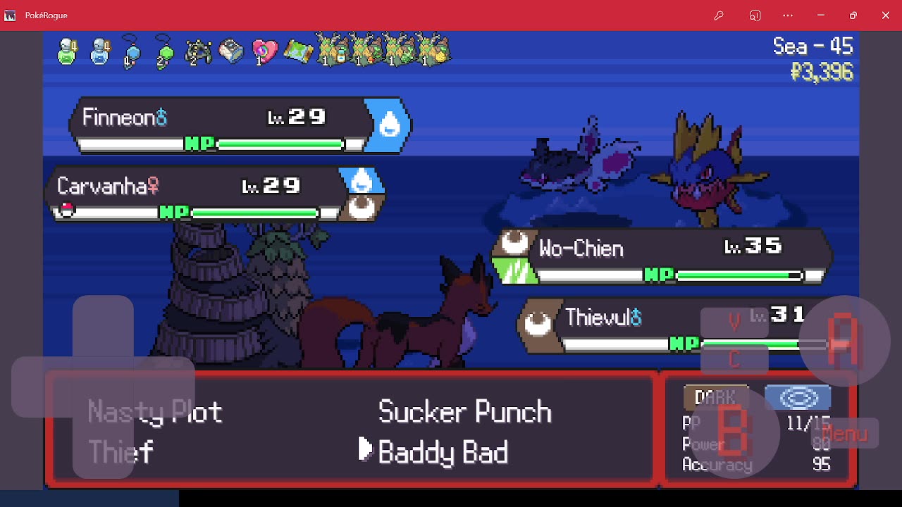 PokeRogue Mono Type Challenge: Dark 2