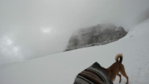 Running down through the snow (Part 2) in #nevadoampay #andes