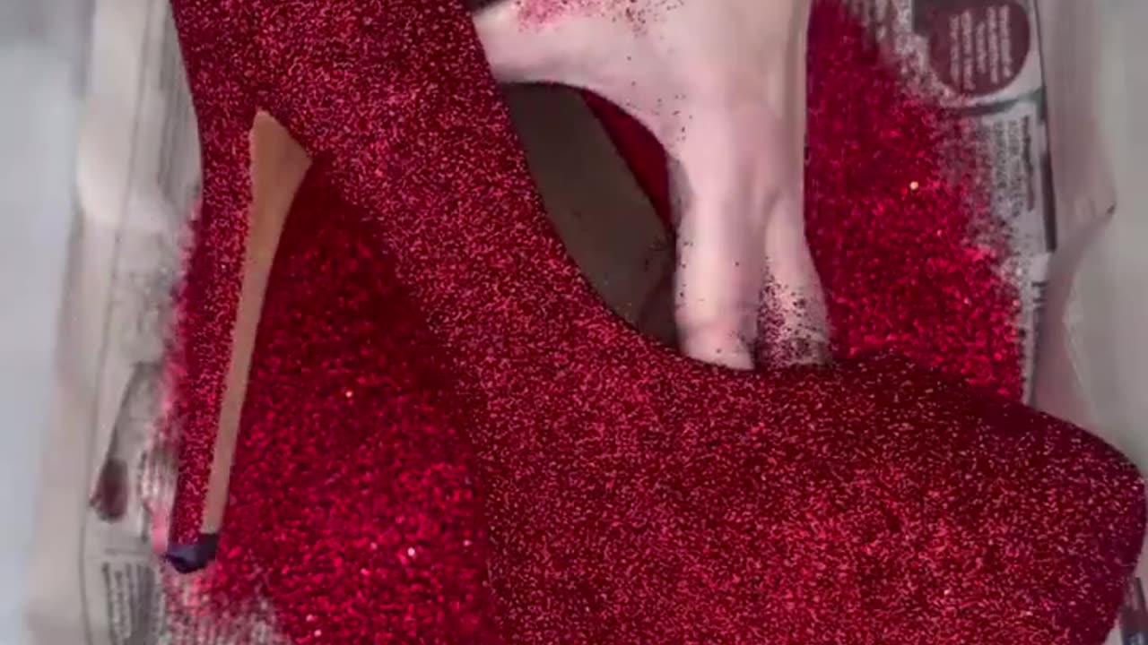 Shoe glittering