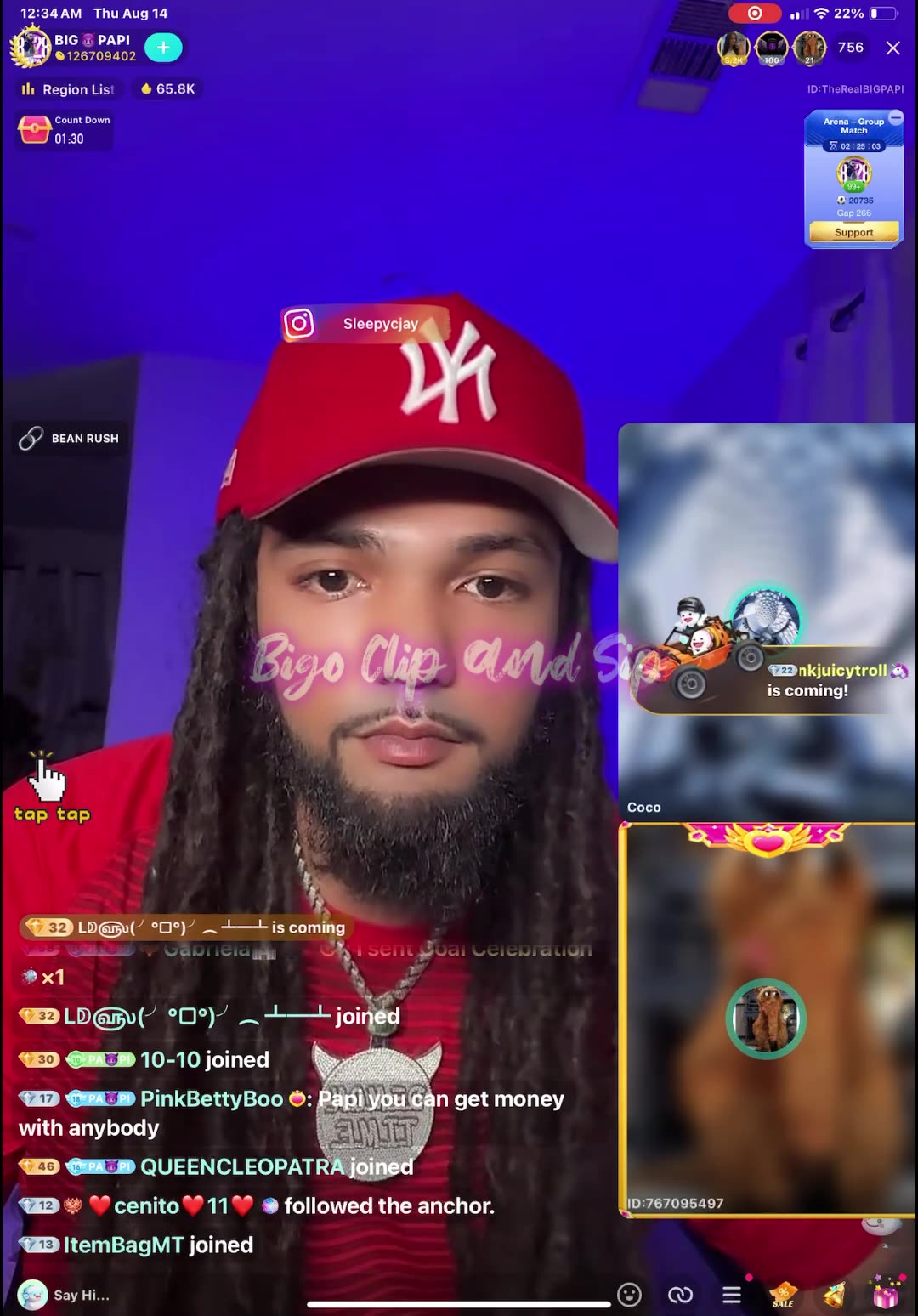 Papi said he made Flocko n Moet then gets clipped 8/13/25 #bigoclipandsip