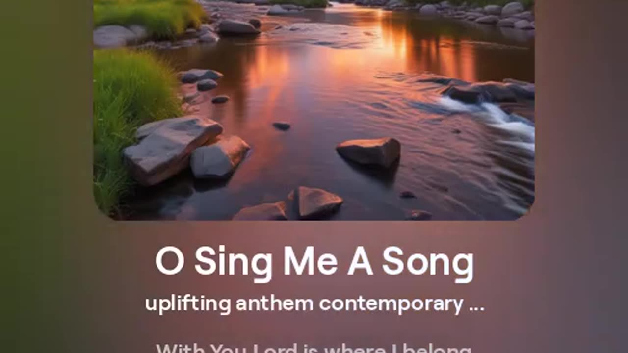 O Sing Me a Song - Psalm 30