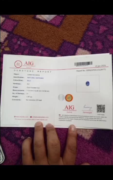 "Shining Blue Sapphire You Must See 💎"