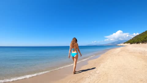 Woman at a beach