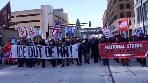 Thousands brave bitter cold to demand ICE leave Minneapolis