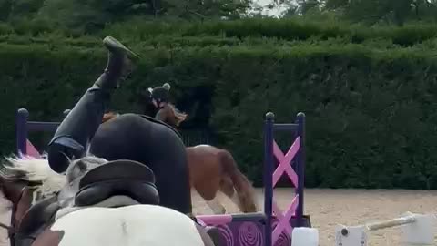 Horse Spooks at His Own Fart and Broncs!