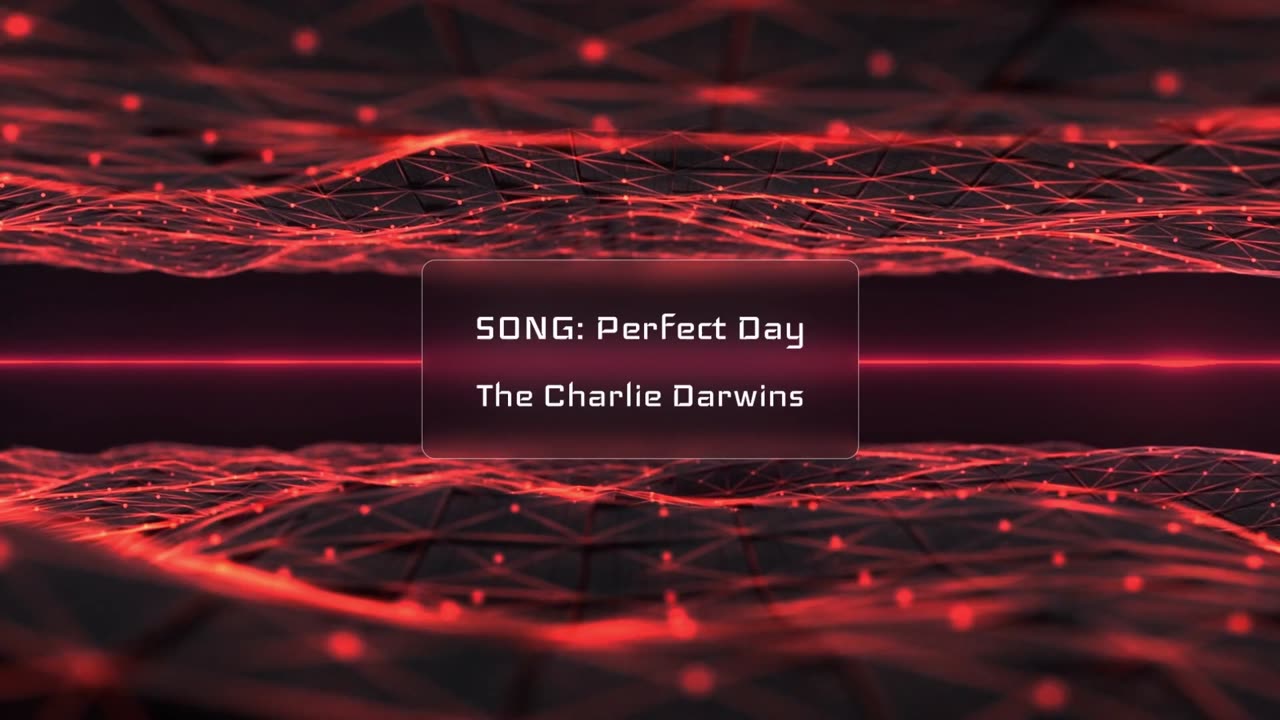 The Charlie Darwins - Perfect Day Music Visualizer Pulsing Red 1080p