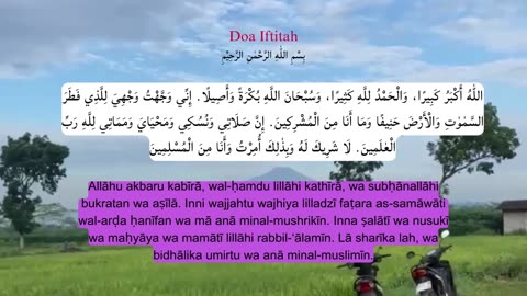 Recitation of Iftitah Prayer during prayer