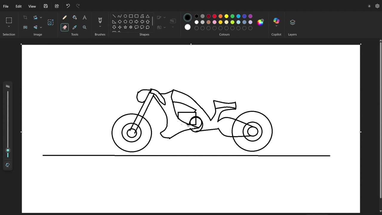 How to Draw a Realistic Motorcycle in Microsoft Paint II Part 3