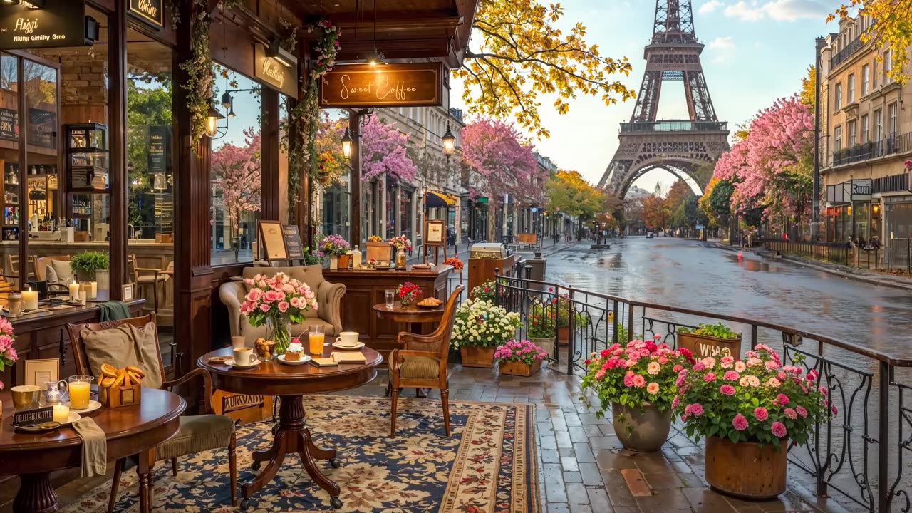 Springtime Jazz in Paris Relaxing Music by the Eiffel Tower