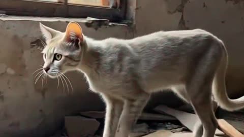 Lean Cat Abandoned House