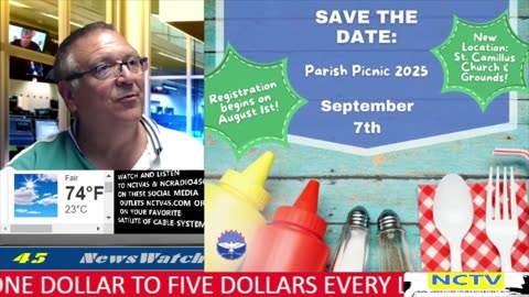 NCTV45 NEWSWATCH MORNING SUN AUGUST 31 2025 WITH ANGELO PERROTTA