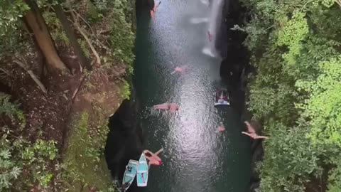 Diving crowd
