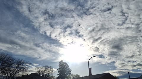 Created material, "clouds", in the atmosphere