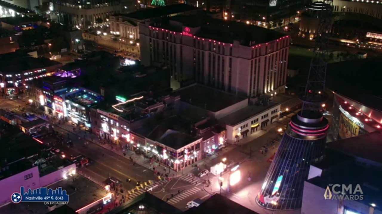 NOVEMBER 20 2024 CMA Awards Live! Downtown Nashville Live Camera - Dustin Lynch Street Party