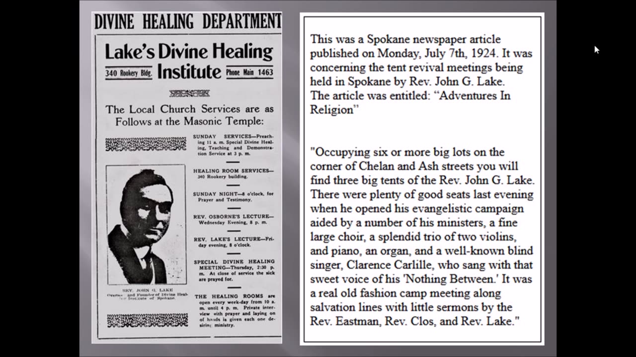 Jphn G. Lake Reality