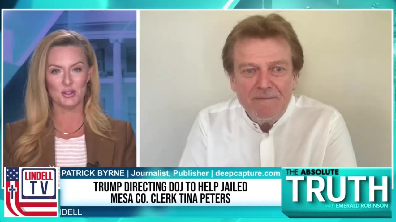 Patrick Byrne w/ Emerald Robinson MAY6 after Trump Ordered DOJ to FREE TINA PETERS