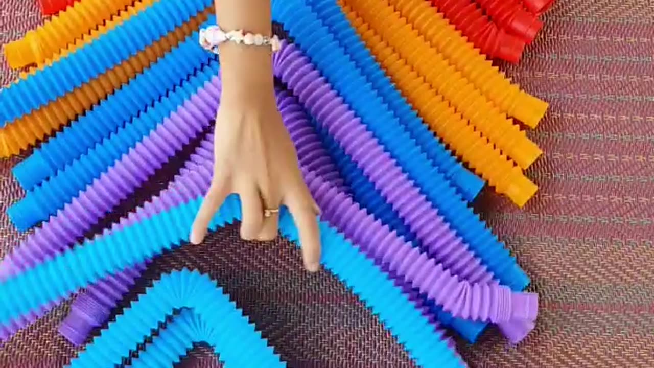 Pop tube in side relaxing sound ASMR mix colors #009 #poptube #toy #asmr