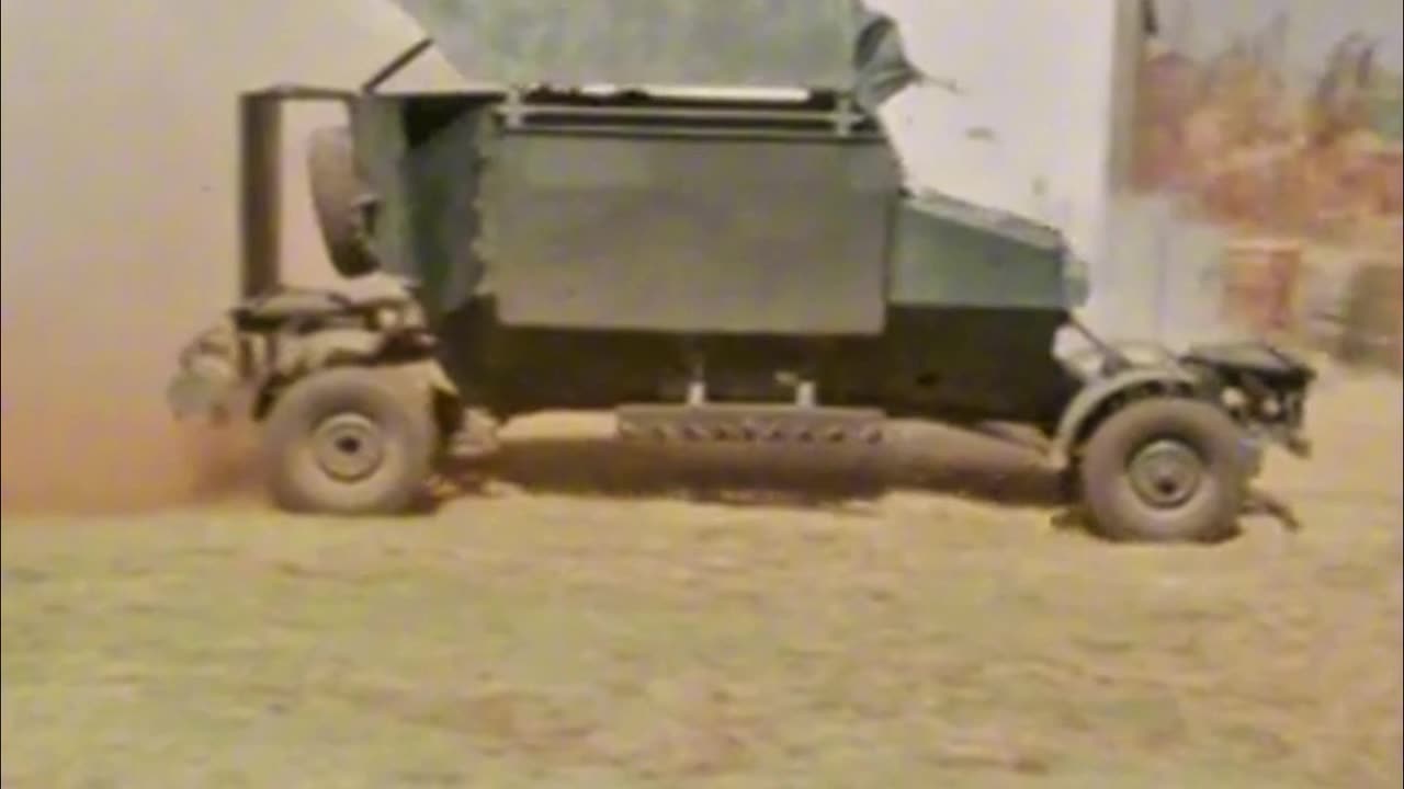 Rhodesian "Cougar" early MRAP with 36 shotgun barrels fixed around the vehicle demonstrated in 1978