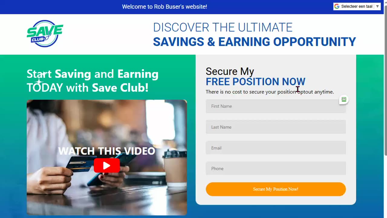 SAVE CLUB - BEST ONLINE MARKETING SAVINGS & DISCOUNTS BUSINESS OPPORTUNITY 2025 - TOP TEAM ROB BUSER